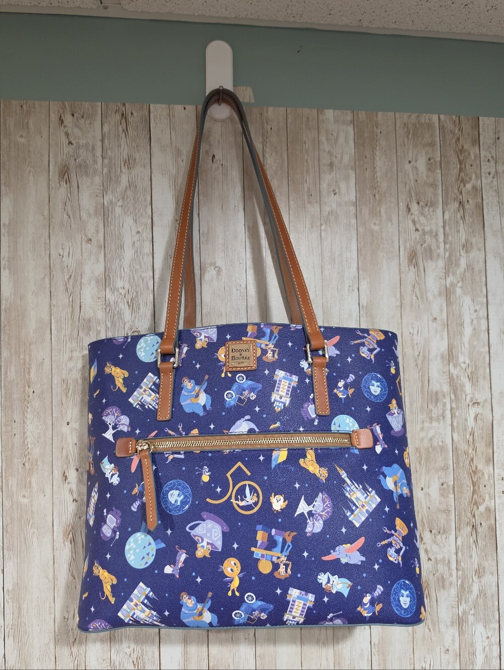 Walt Disney 50th Anniversary Parks Dooney Bourke Park Icons Tote Bag Purse NWT